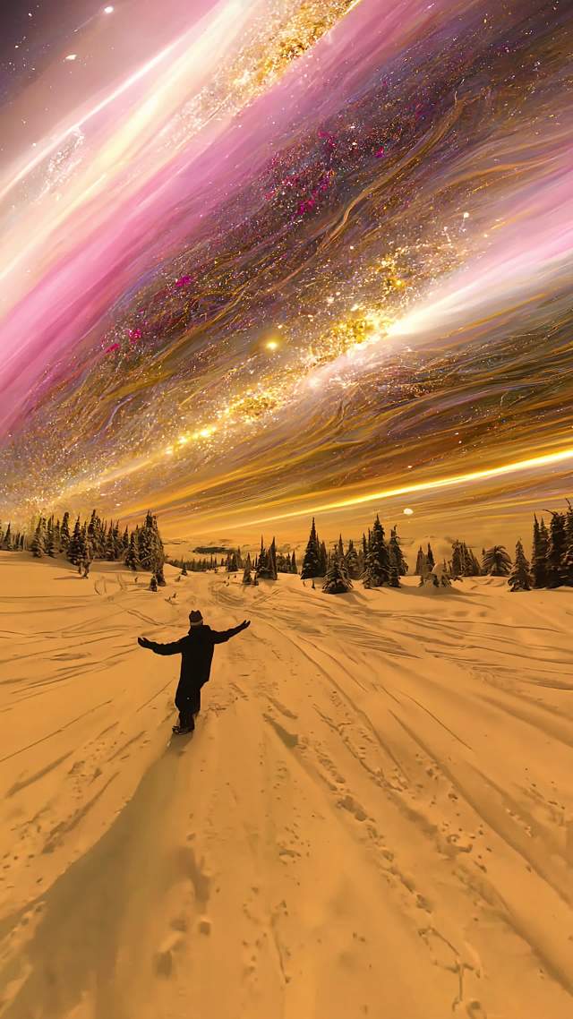 滑雪美景