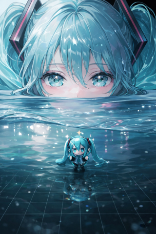 初音未来与海