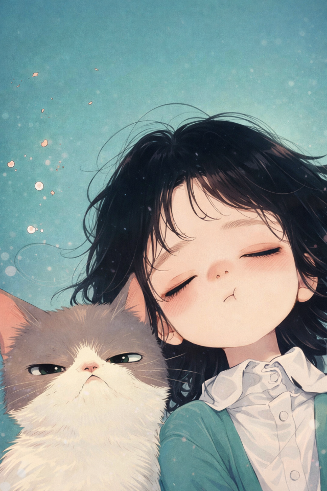 少女与猫咪
