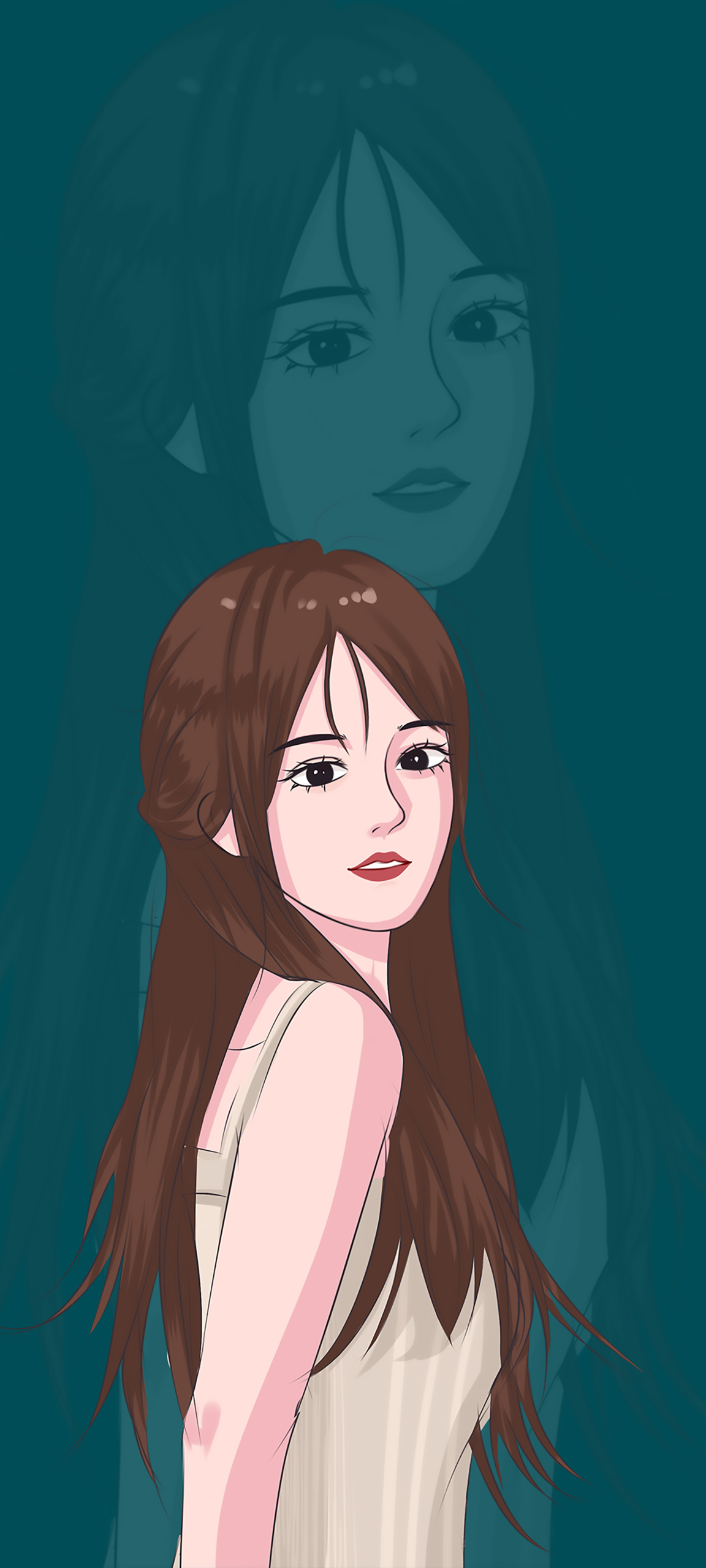 4K 插画美少女