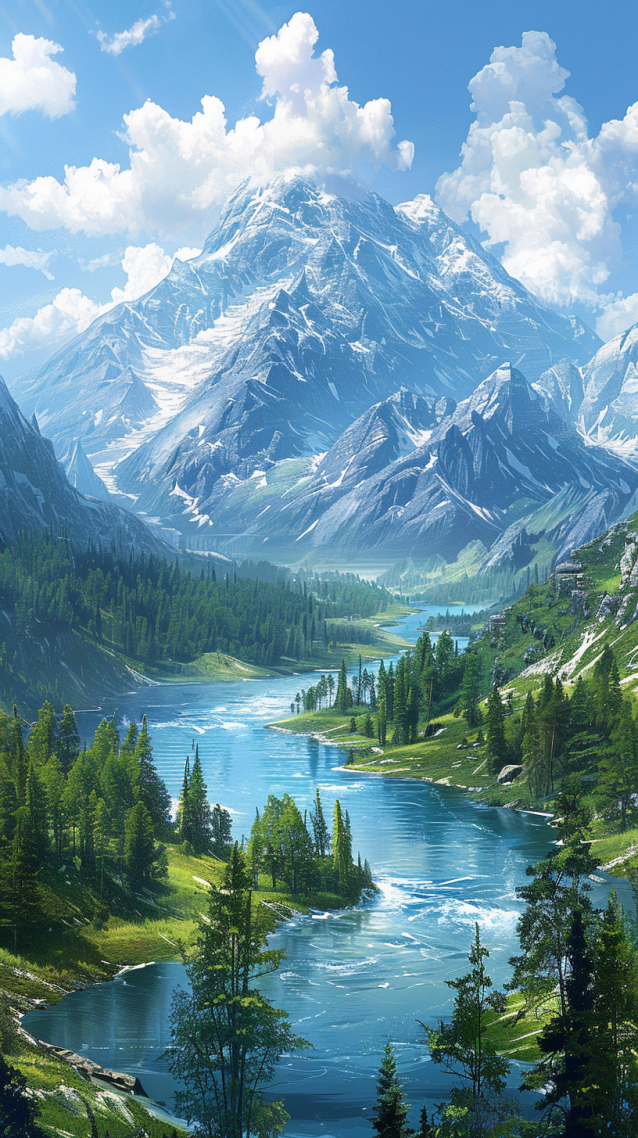雪山绿洲