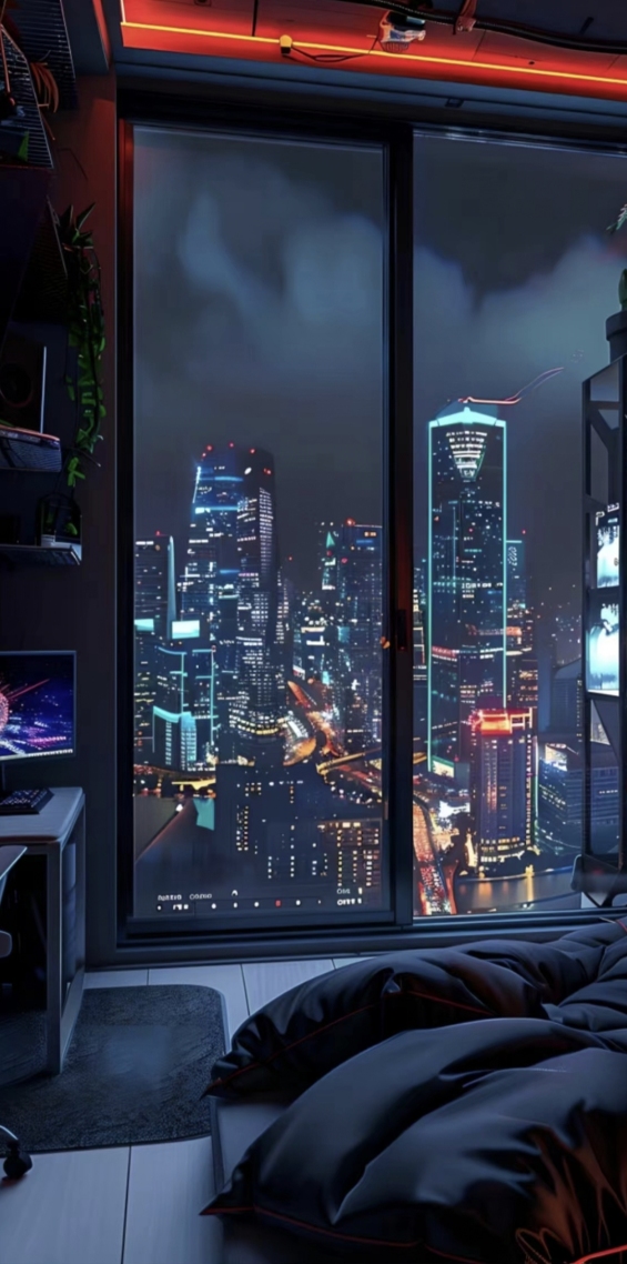 夜裡的房間