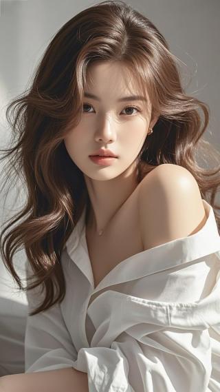 白衬衫美女
