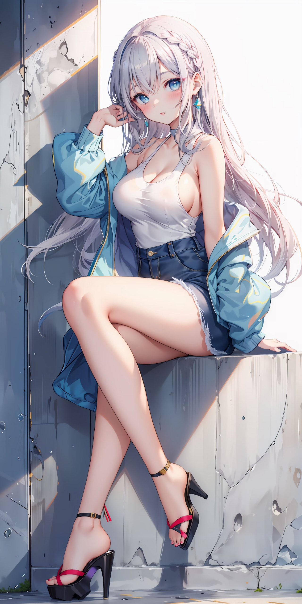 街邊高跟少女