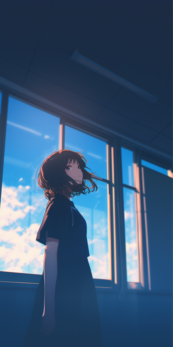 窗邊的少女
