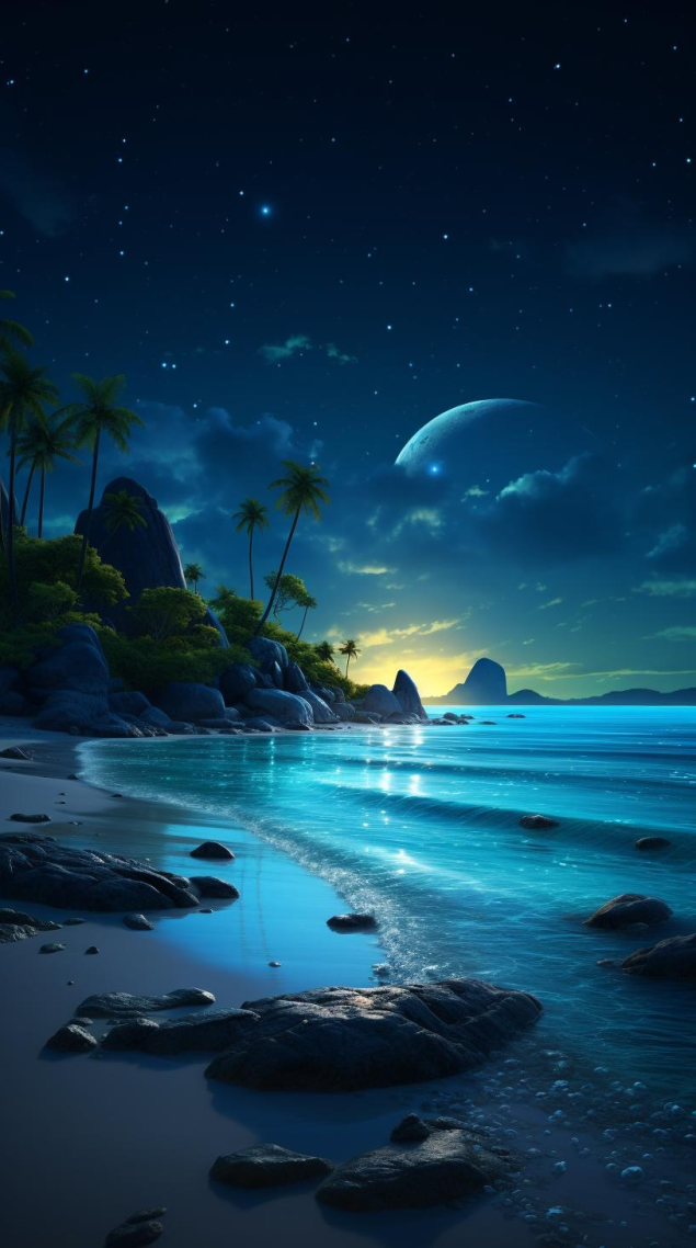 日光照亮了夜空
