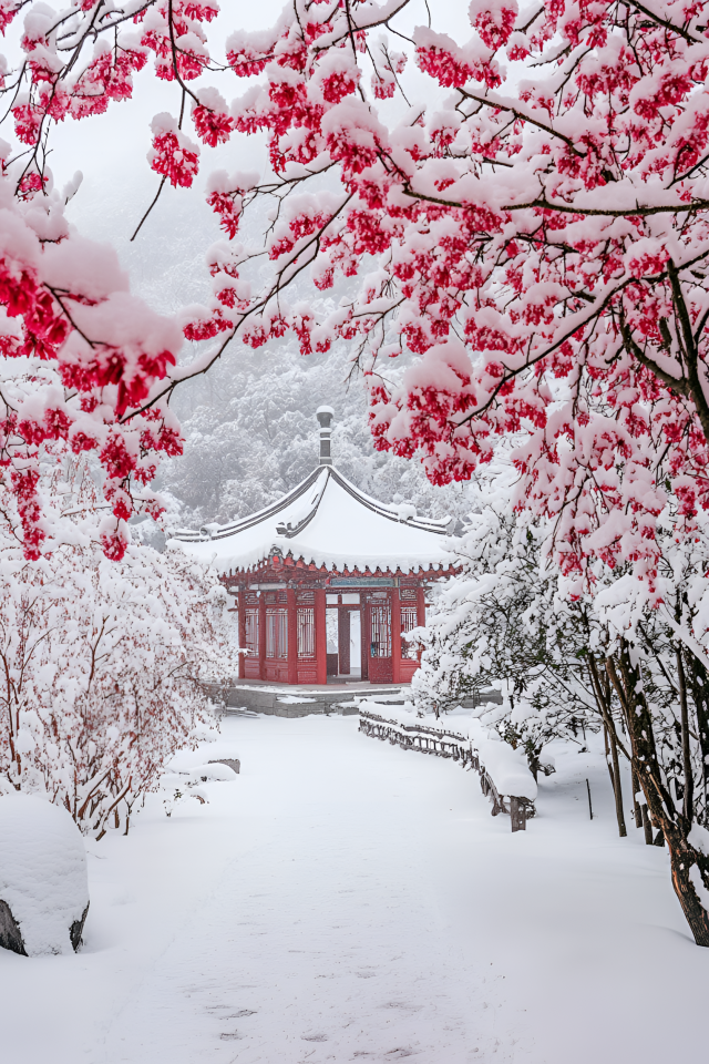 红花雪叶