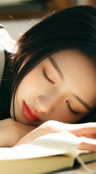 夏日阳光下的美少女