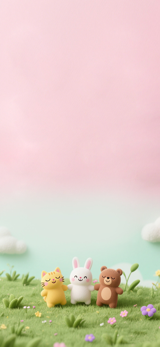 春天卡通可爱锁屏