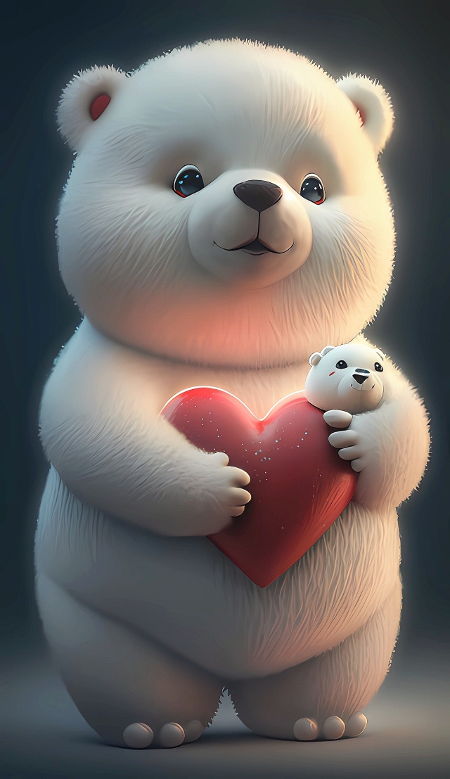 爱心小熊