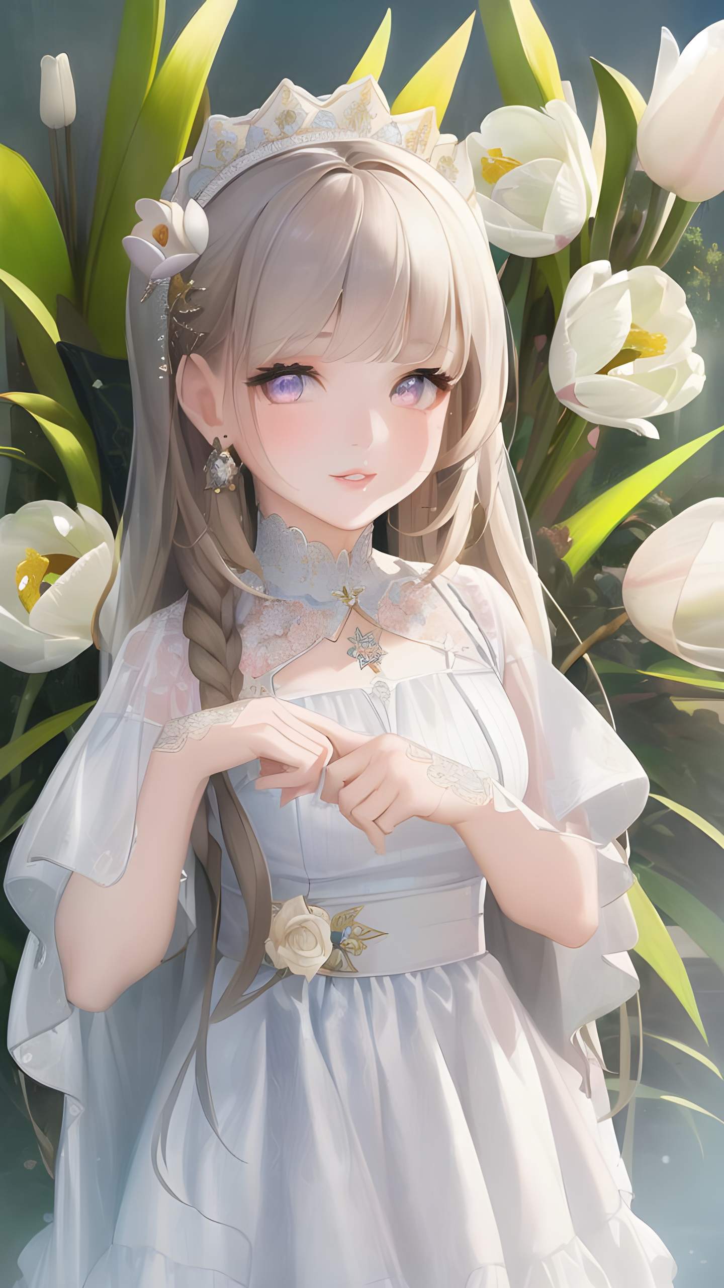 可爱郁金香女孩