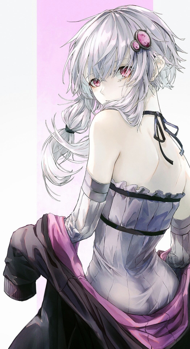 银发少女(动漫手机静态壁纸) - 动漫手机壁纸下载 - 元气壁纸