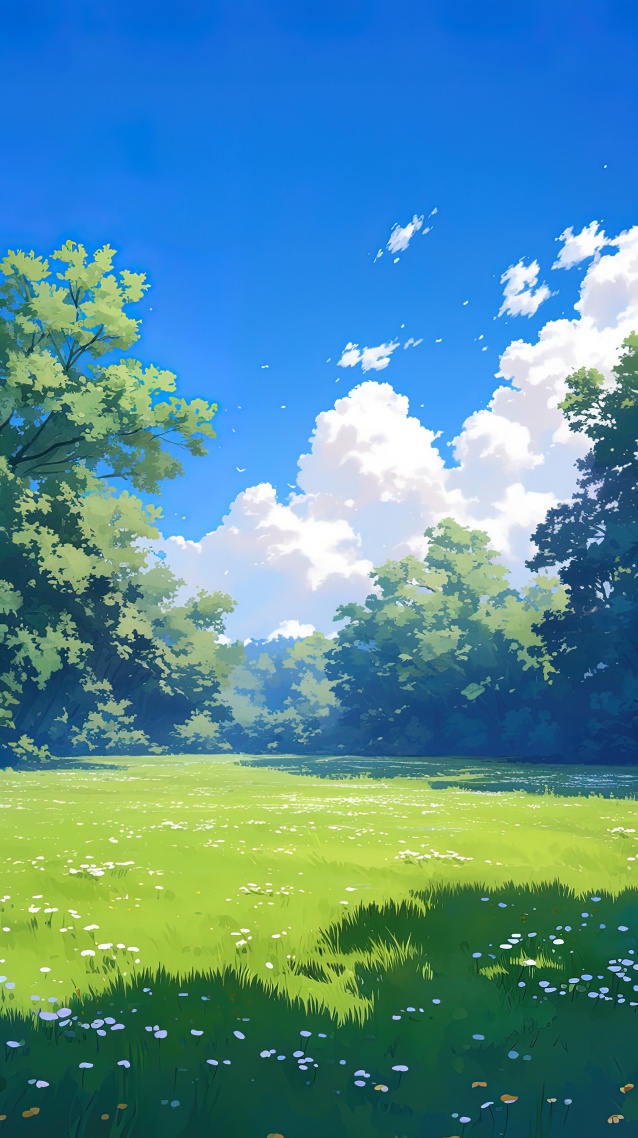 綠色護眼森林草地
