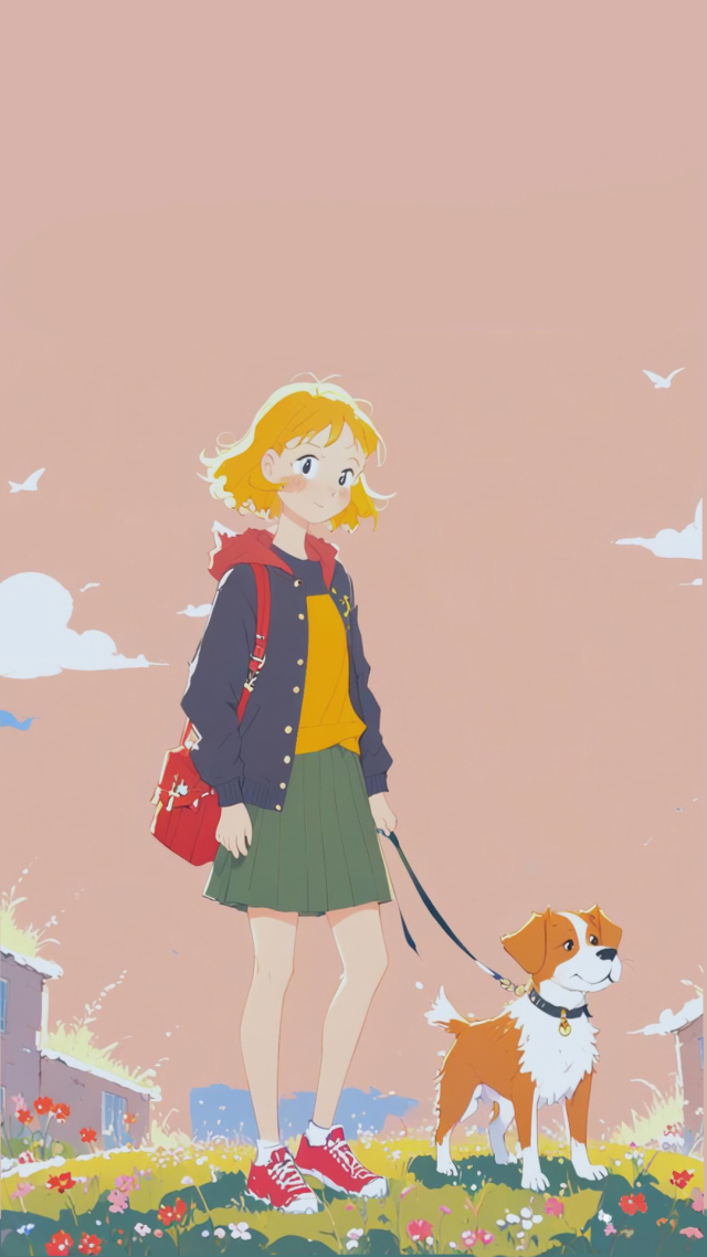 女孩和狗狗