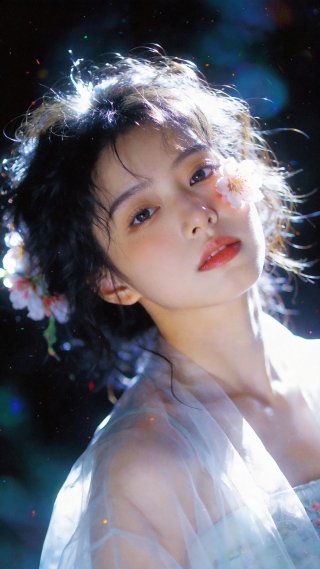 唯美桃花少女