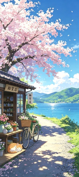 樱花下的杂货铺