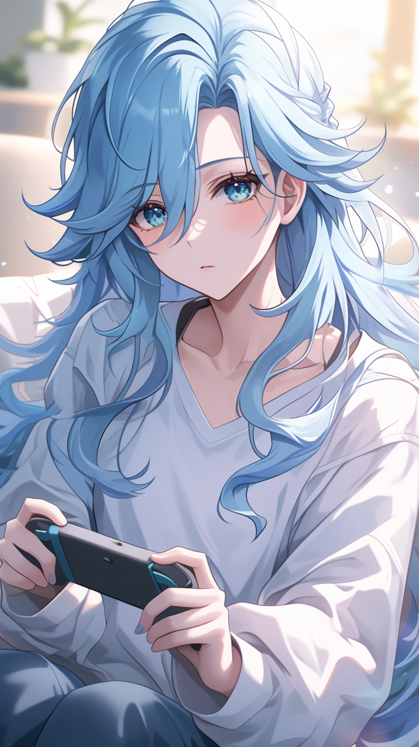 藍發女孩