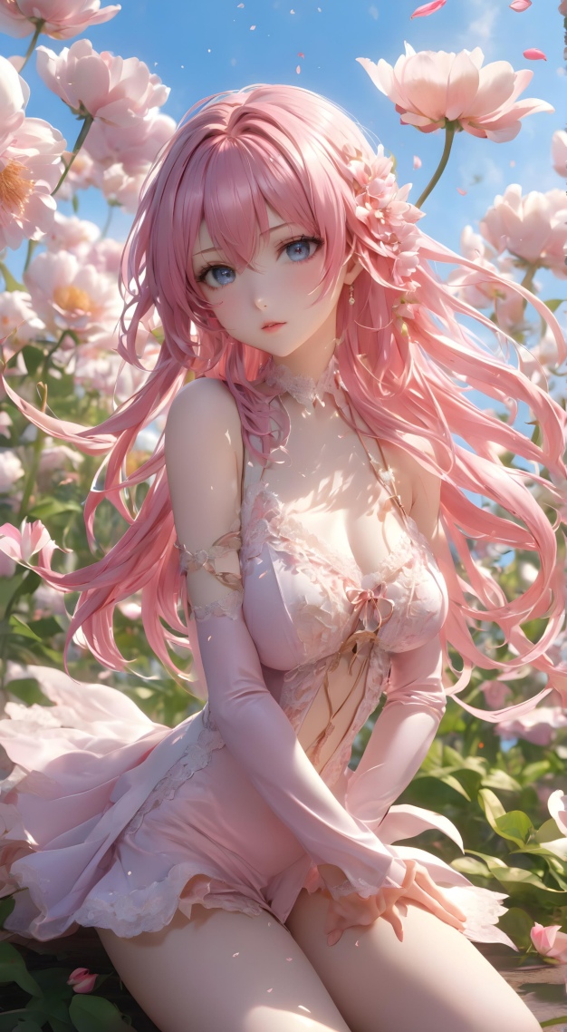 粉色系二次元少女