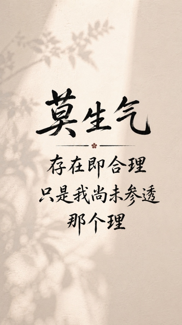 莫生气