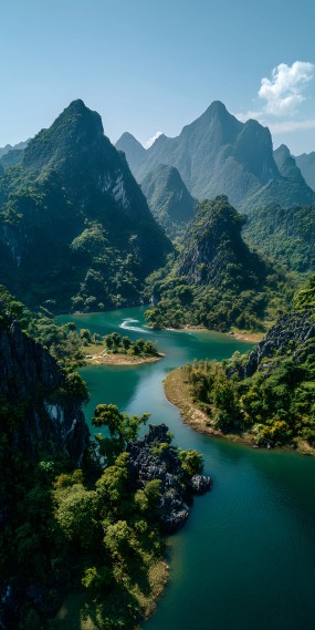 碧水青山 ，天然画卷