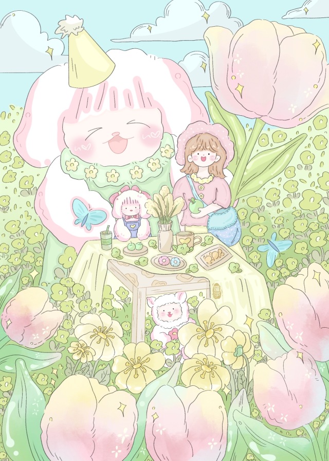 原創治愈系壁紙｜春來無事，只為花忙?