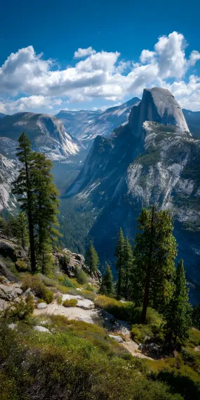 冰川点下的半穹顶，优胜美地的花岗岩巨人