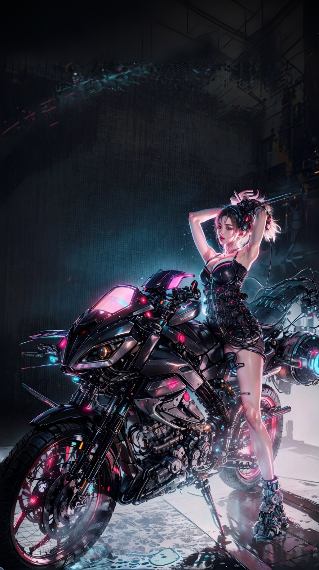 性感的朋克風機車女神