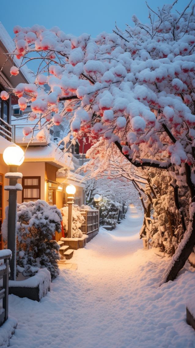 美丽雪后美景