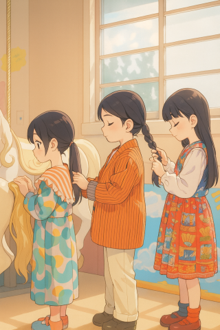 三人小女孩