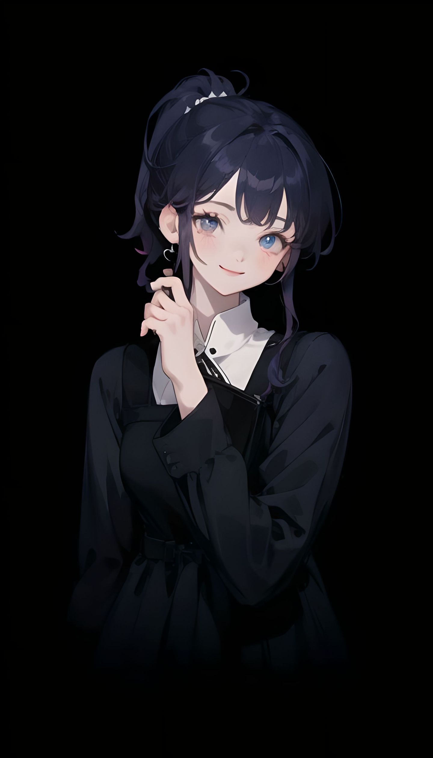 微笑的二次元美少女