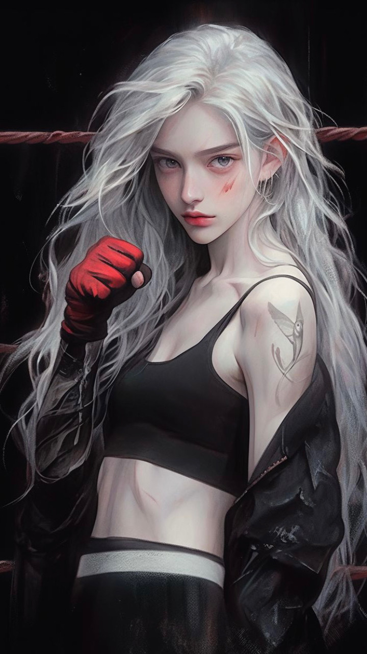 性感金髮美女拳手