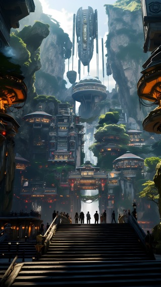 科技古风建筑