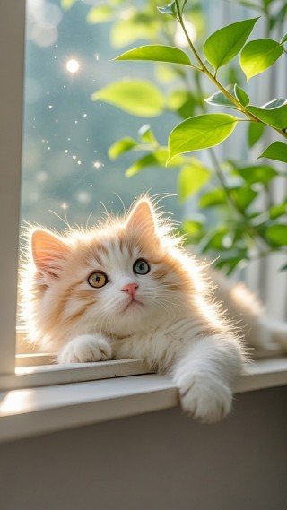 窗边小猫