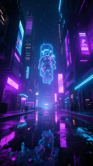 赛博朋克夜景