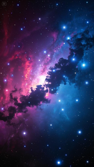 带红色的星空