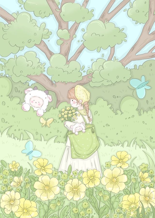 原创治愈系壁纸｜你来便是春天?