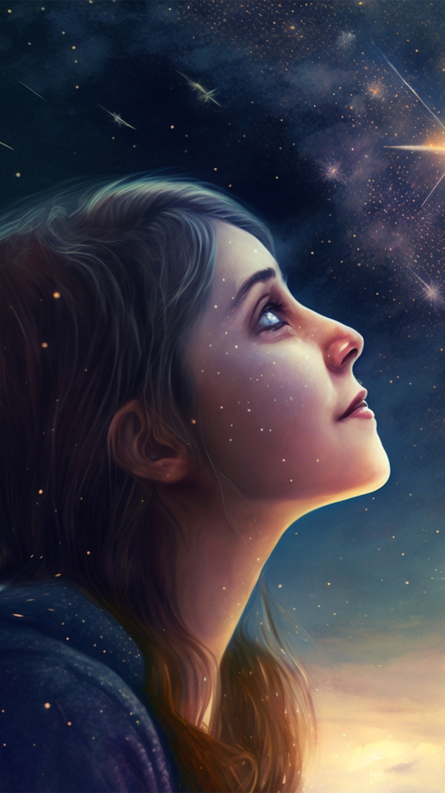 星空与女孩