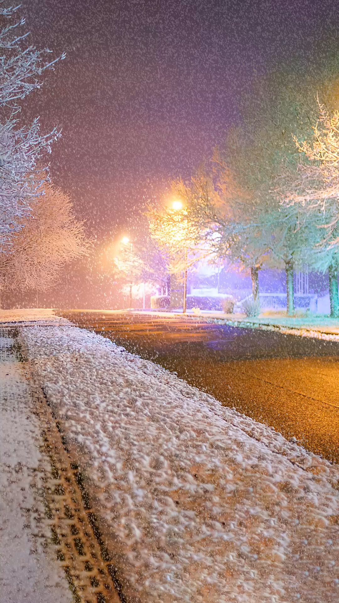 唯美多色雪景