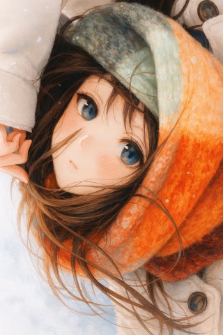 橙色女孩