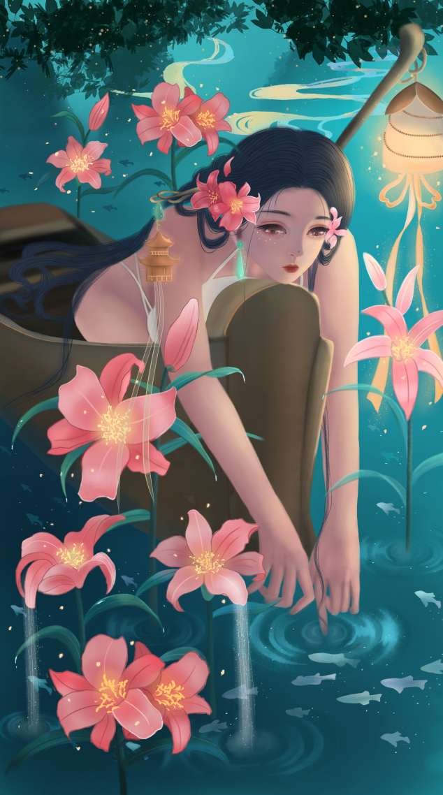 聊天背景圖片微信花仙
