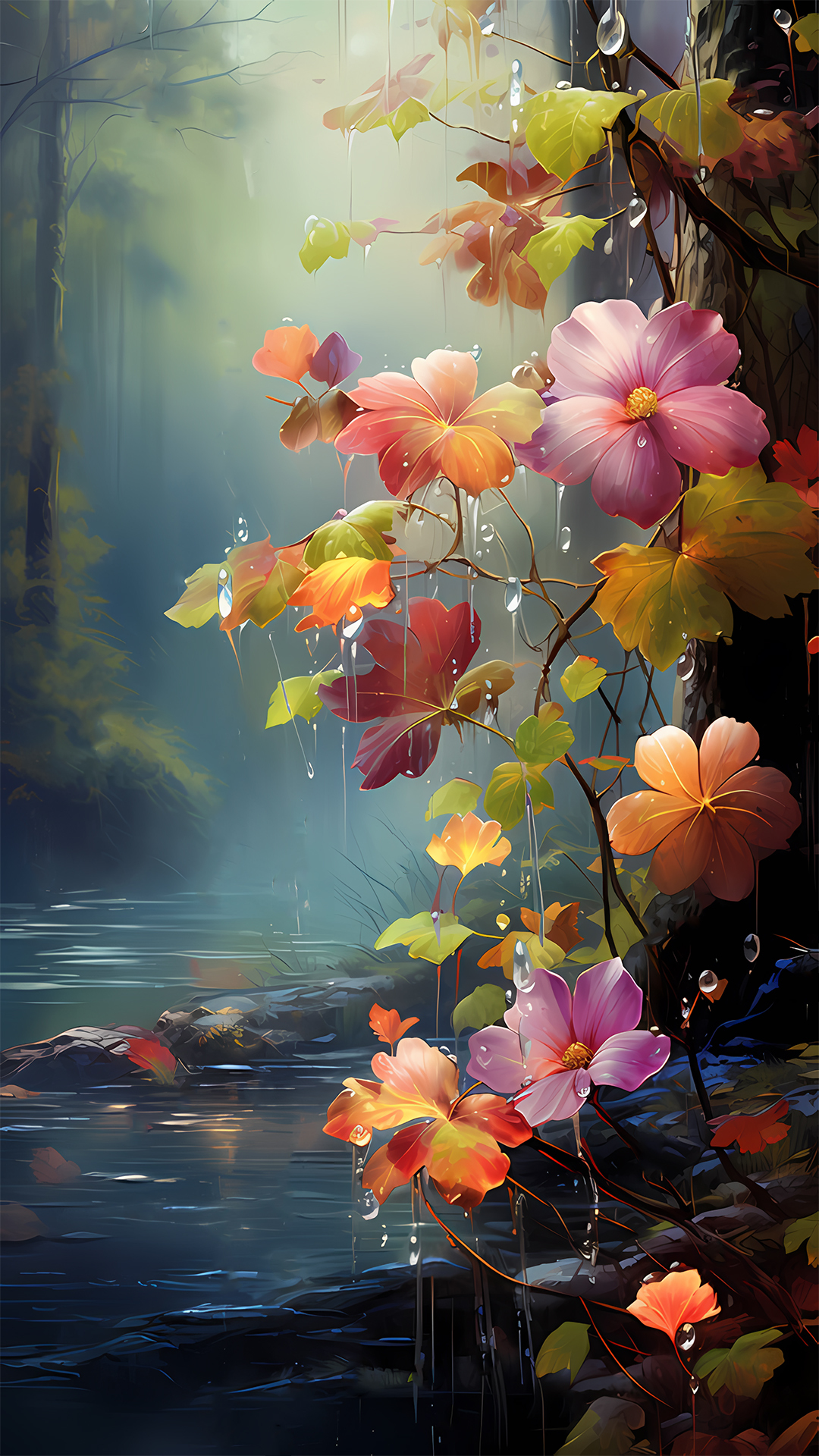 花开雨后