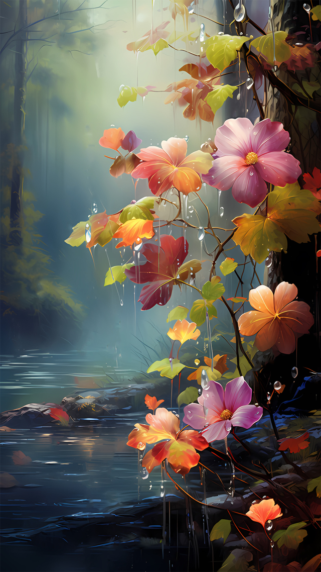 花开雨后