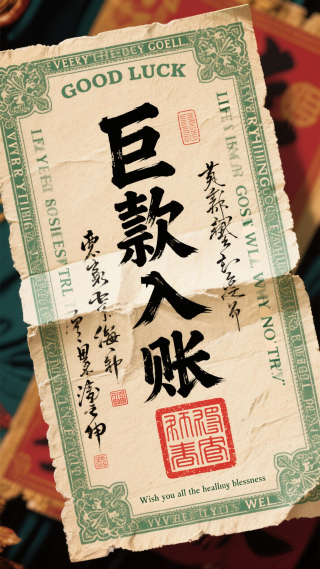 巨款入账来财