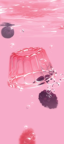 简约粉红布丁