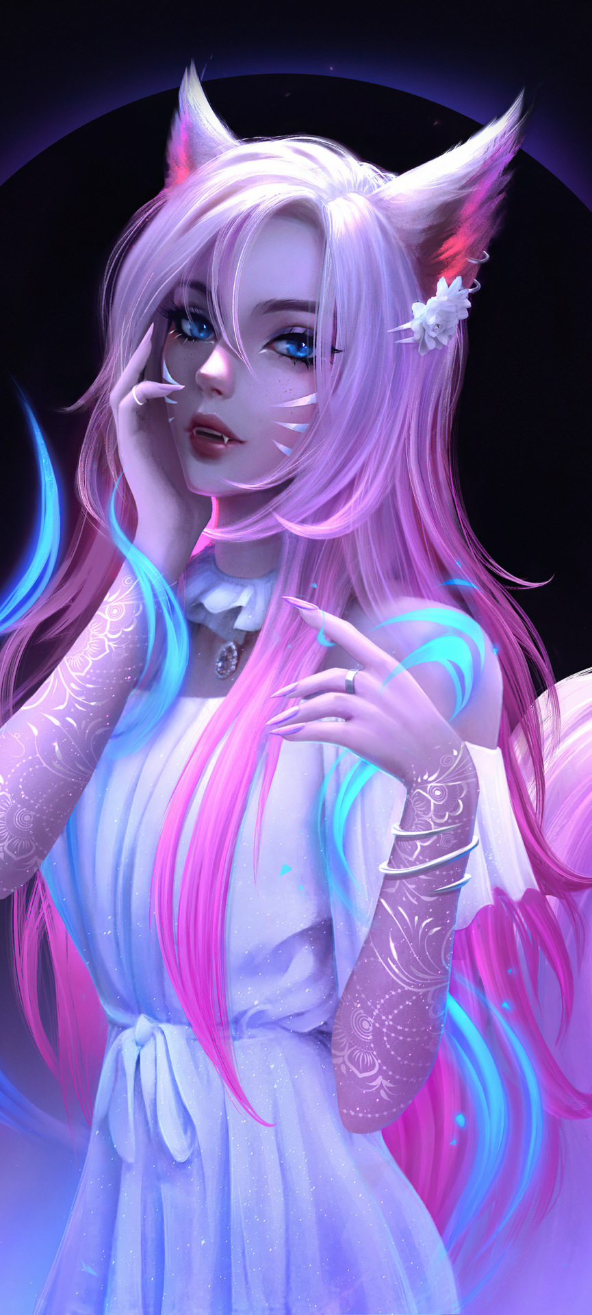 二次元清纯美女插画