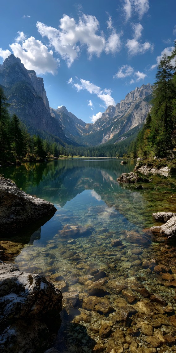 高山静湖 ，天地镜像