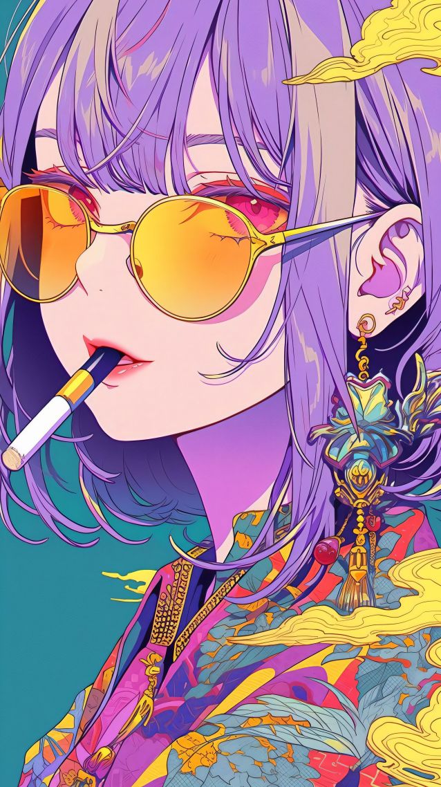 抽煙美女