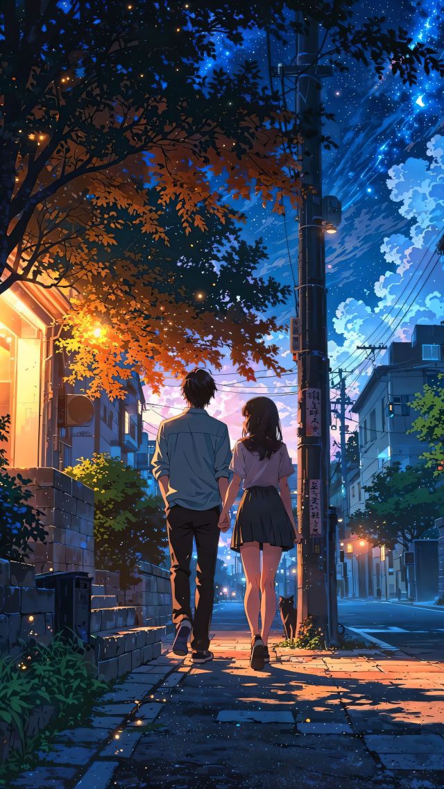 情侣散步