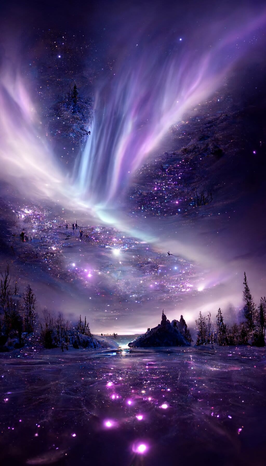 暗紫色風景