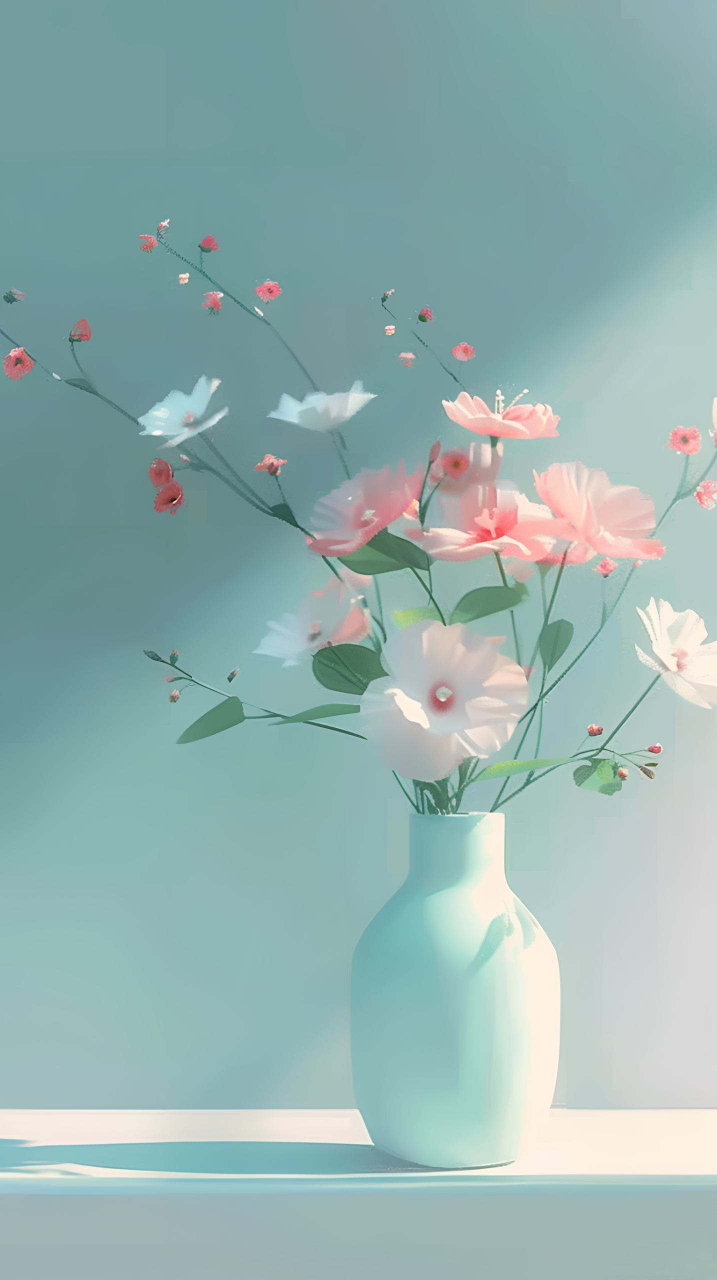 綠色護眼清新插花
